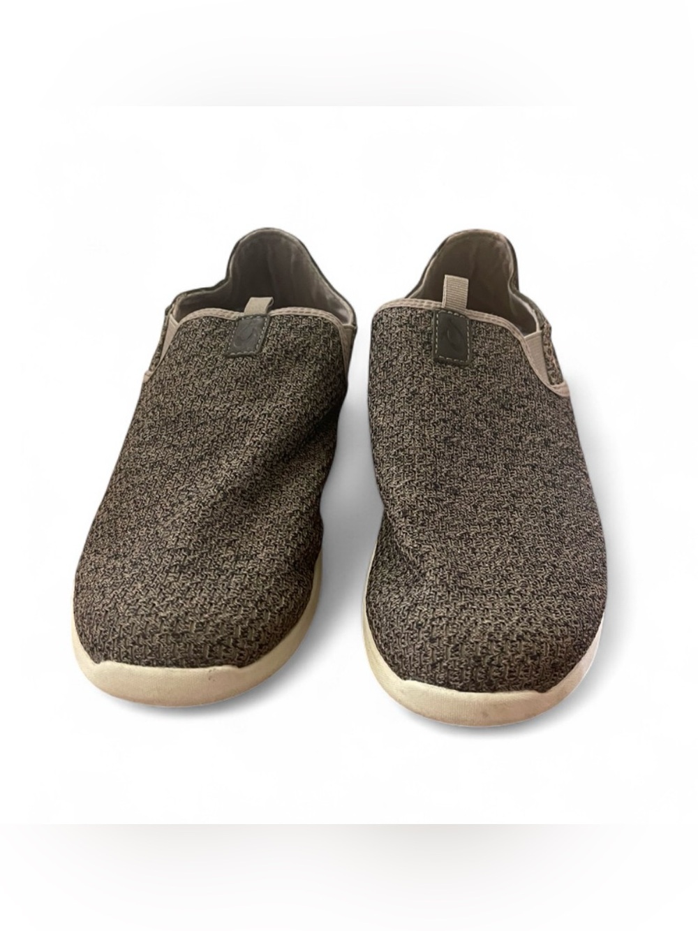 OluKai Men's Slip-On Loafers in Brown and Tan